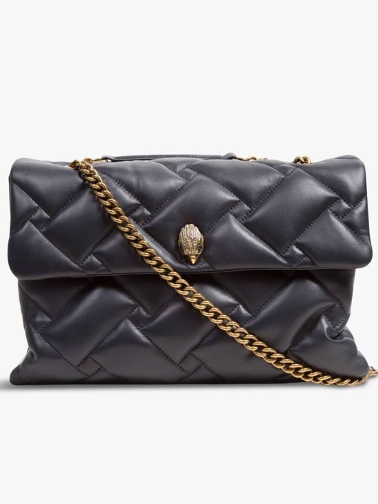 Leather Xxl Kurt Geiger KENSINGTON SOFT XXL BAG Black  Kurt Geiger XXL Kensington Black Quilted Leather Bag